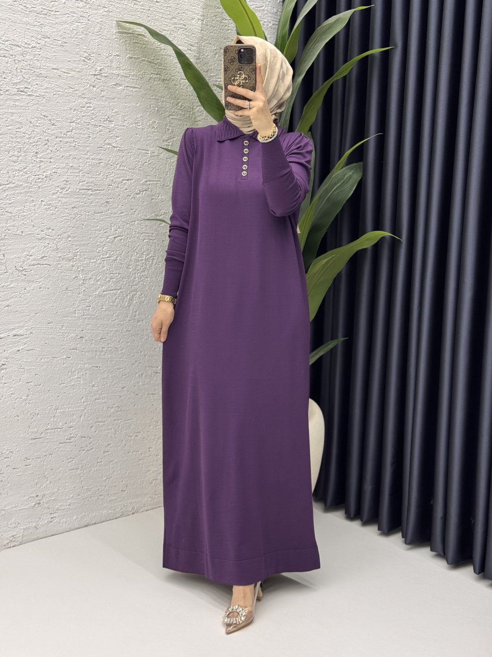 Seray Elbise Tesettür Giyim  Mor