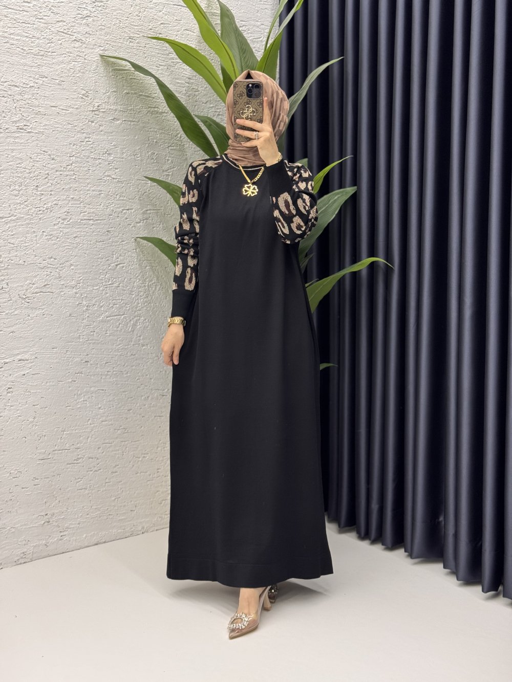 Serra Elbise Tesettür Giyim  Siyah