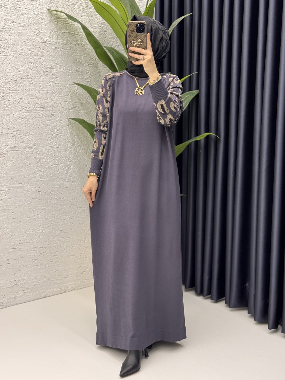 Serra Elbise Tesettür Giyim  Antrasit