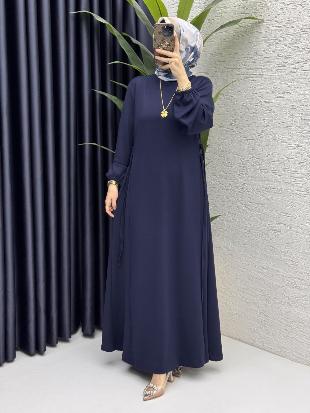 Şeyma Elbise Tesettür Giyim  Lacivert
