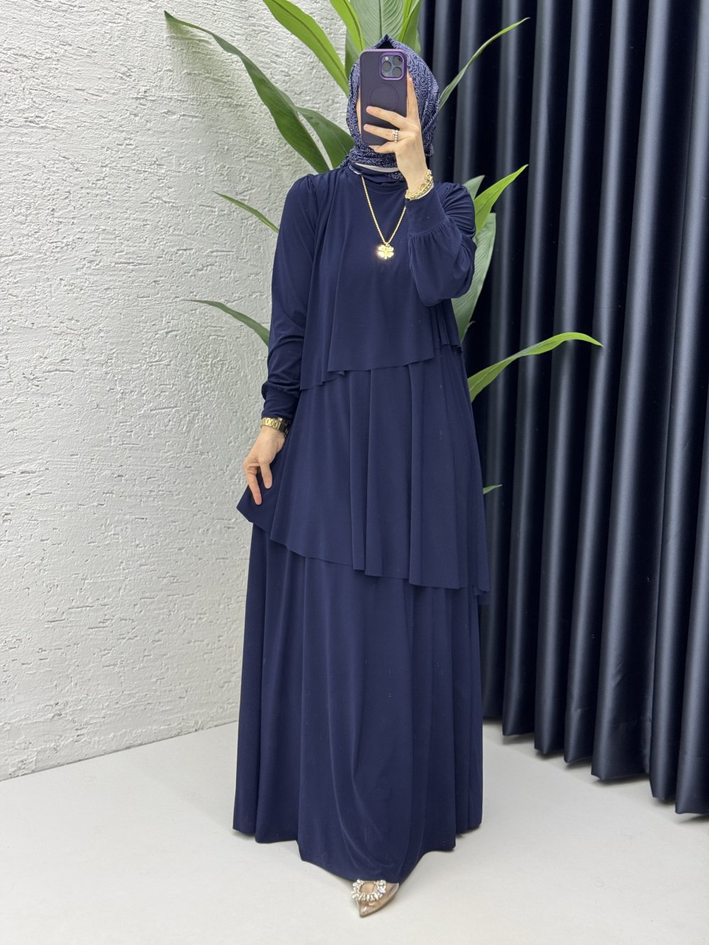 Şimal Elbise Tesettür Giyim Lacivert