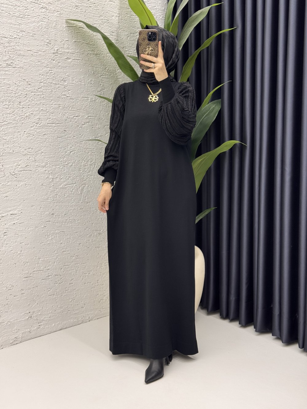 Simge Elbise Tesettür Giyim  Siyah