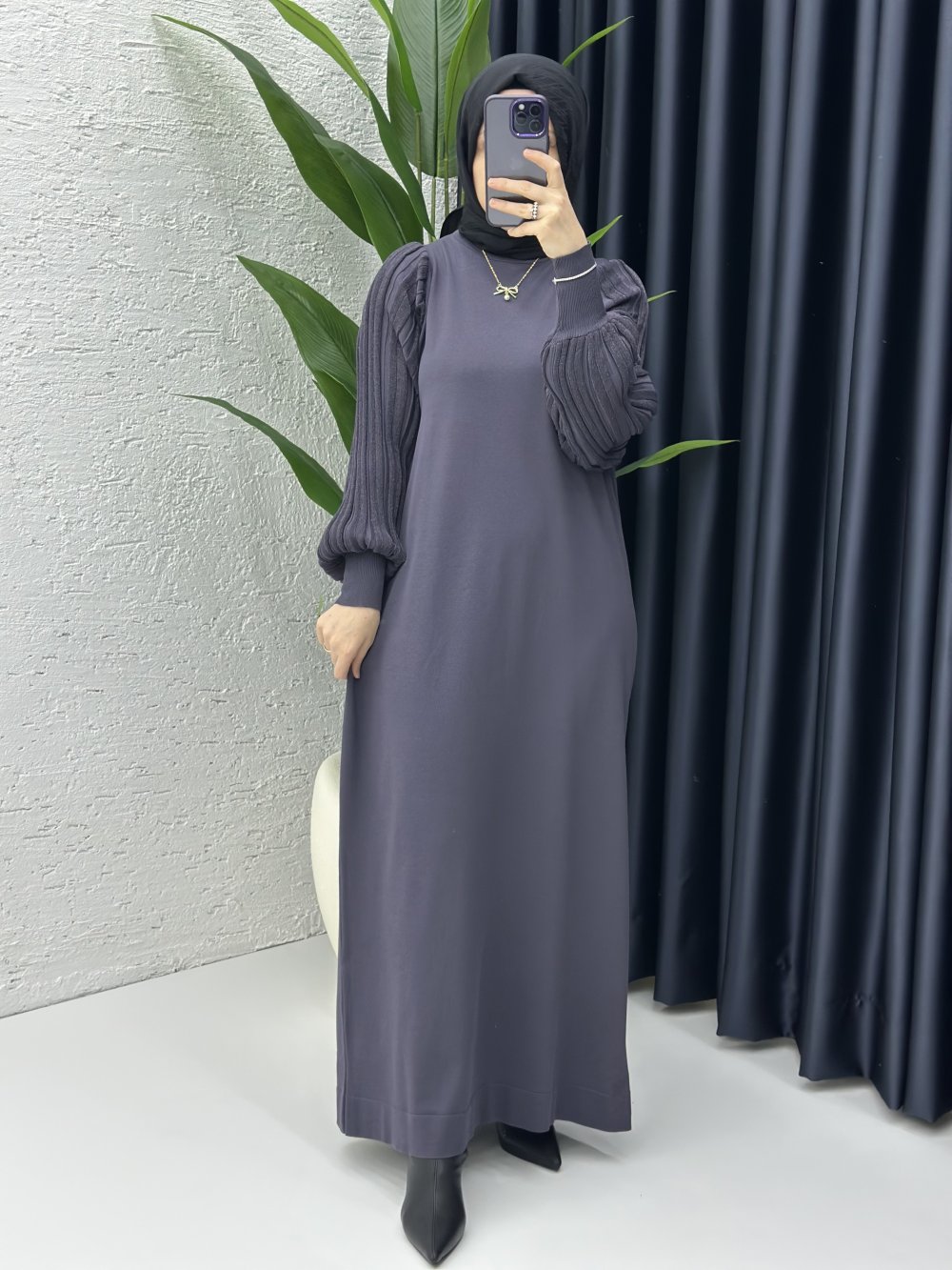 Simge Elbise Antrasit