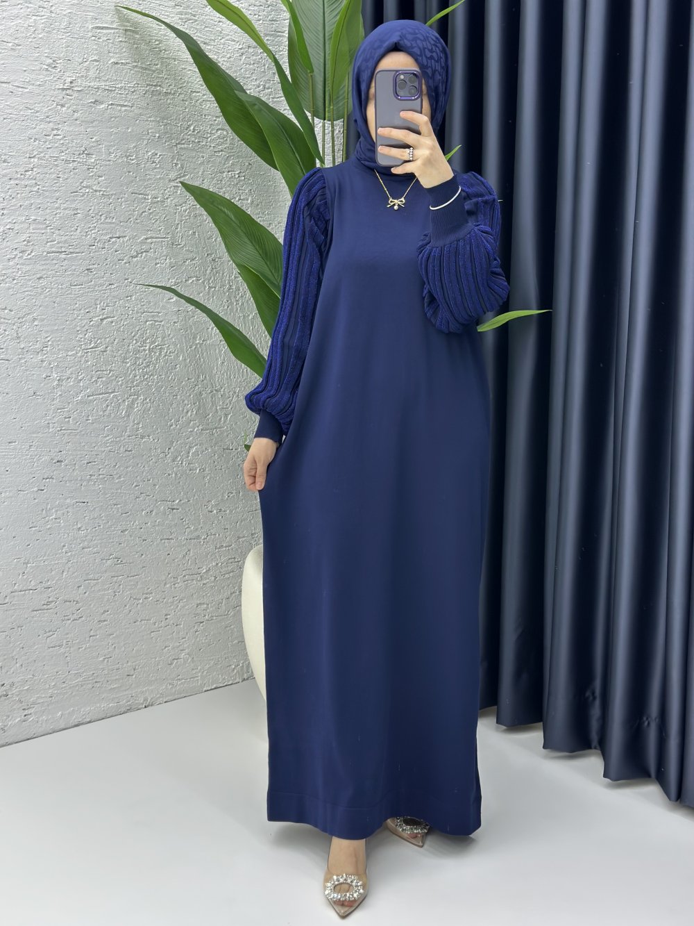Simge Elbise Lacivert