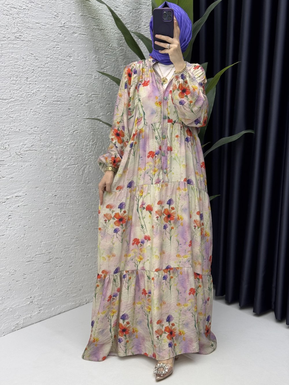 Sinem Elbise Tesettür Giyim Lila