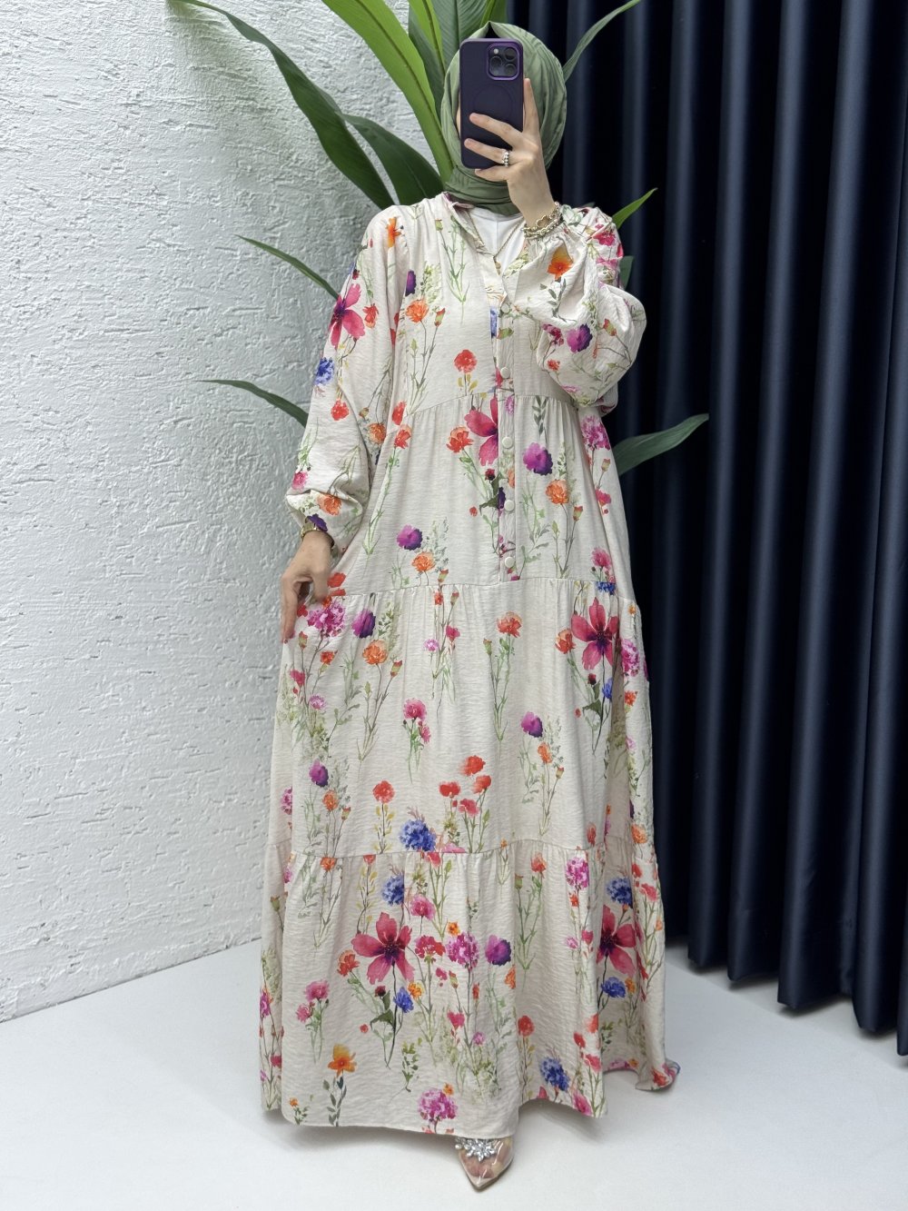 Sinem Elbise Tesettür Giyim Haki