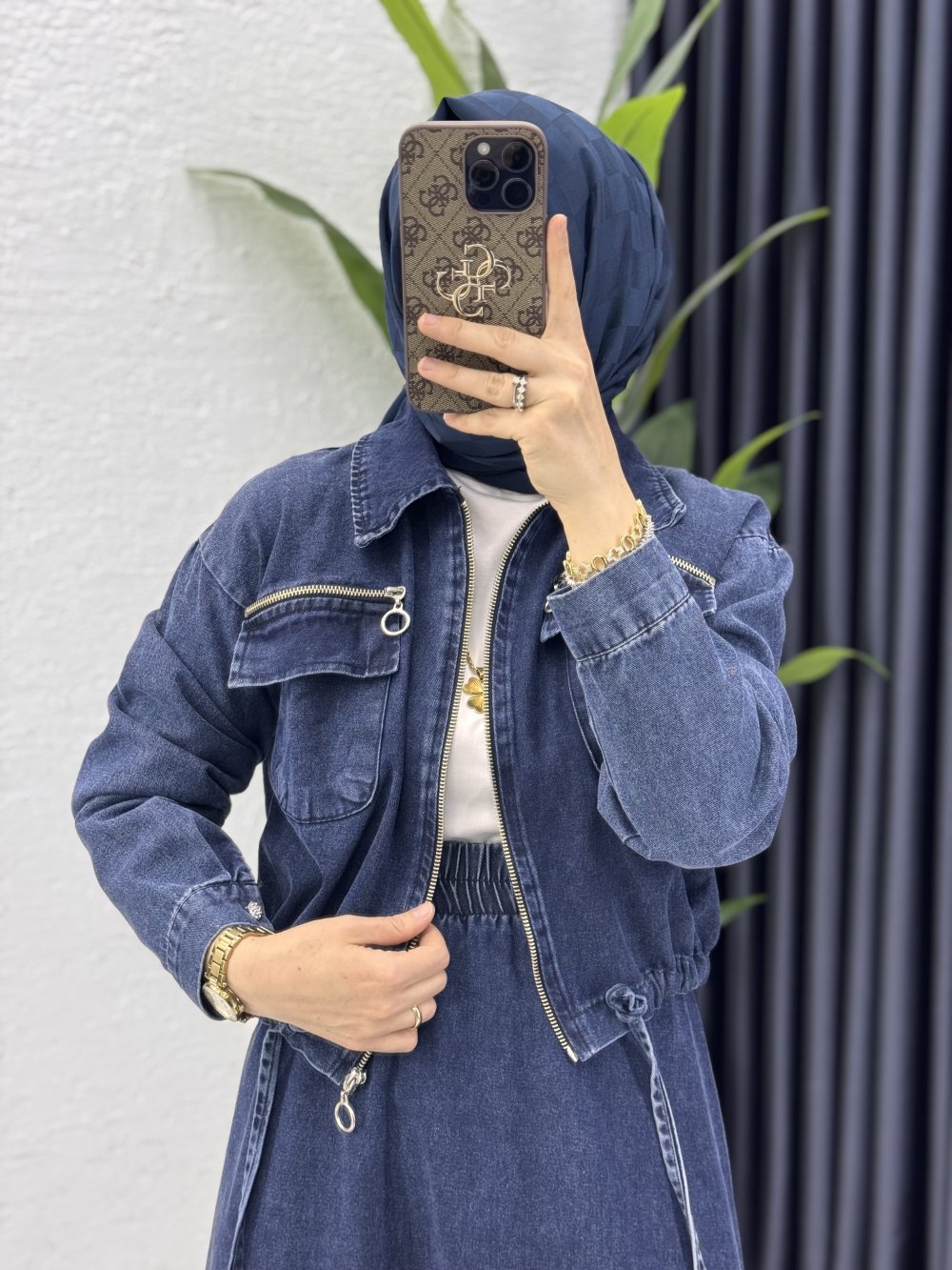 Şüheda Etekli Takım Lacivert