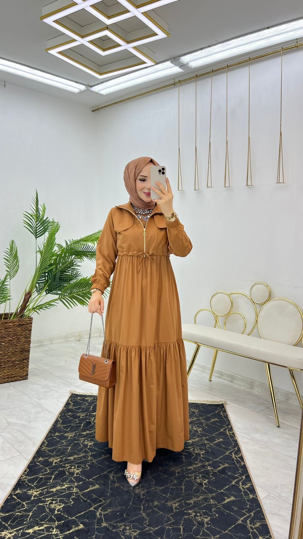 Taba Azra Elbise Takım Tesettür Giyim