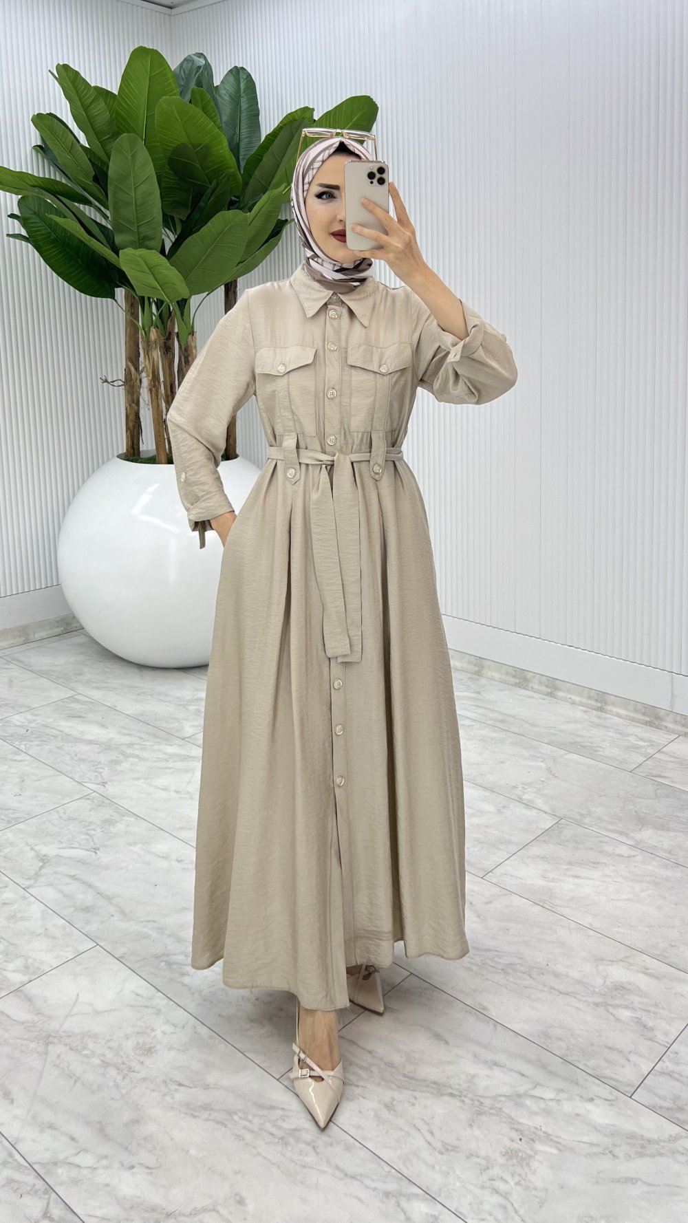 Taş Ajda Elbise Tesettür Giyim