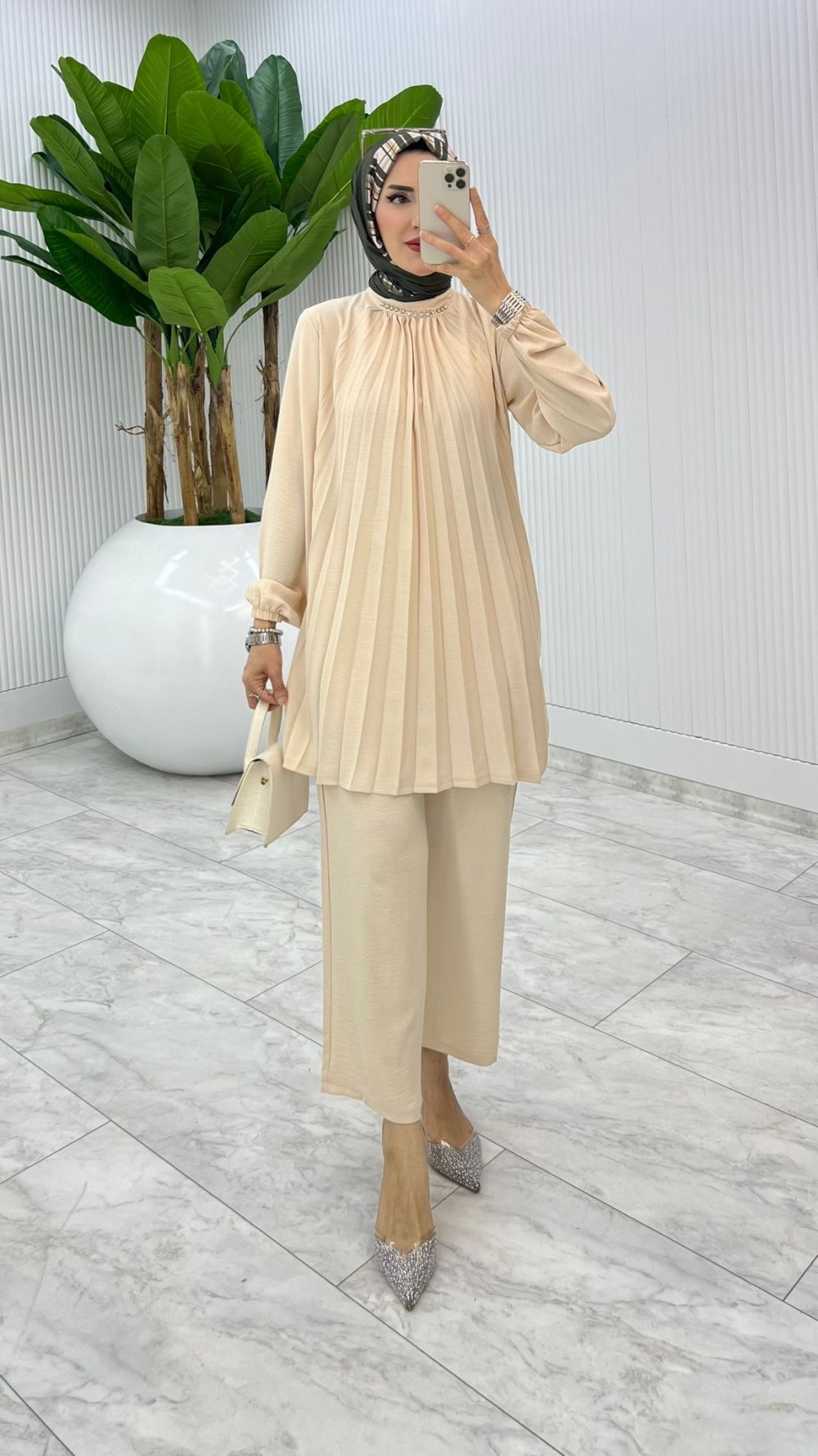 Taş Buket Pantolon Takım Tesettür Giyim