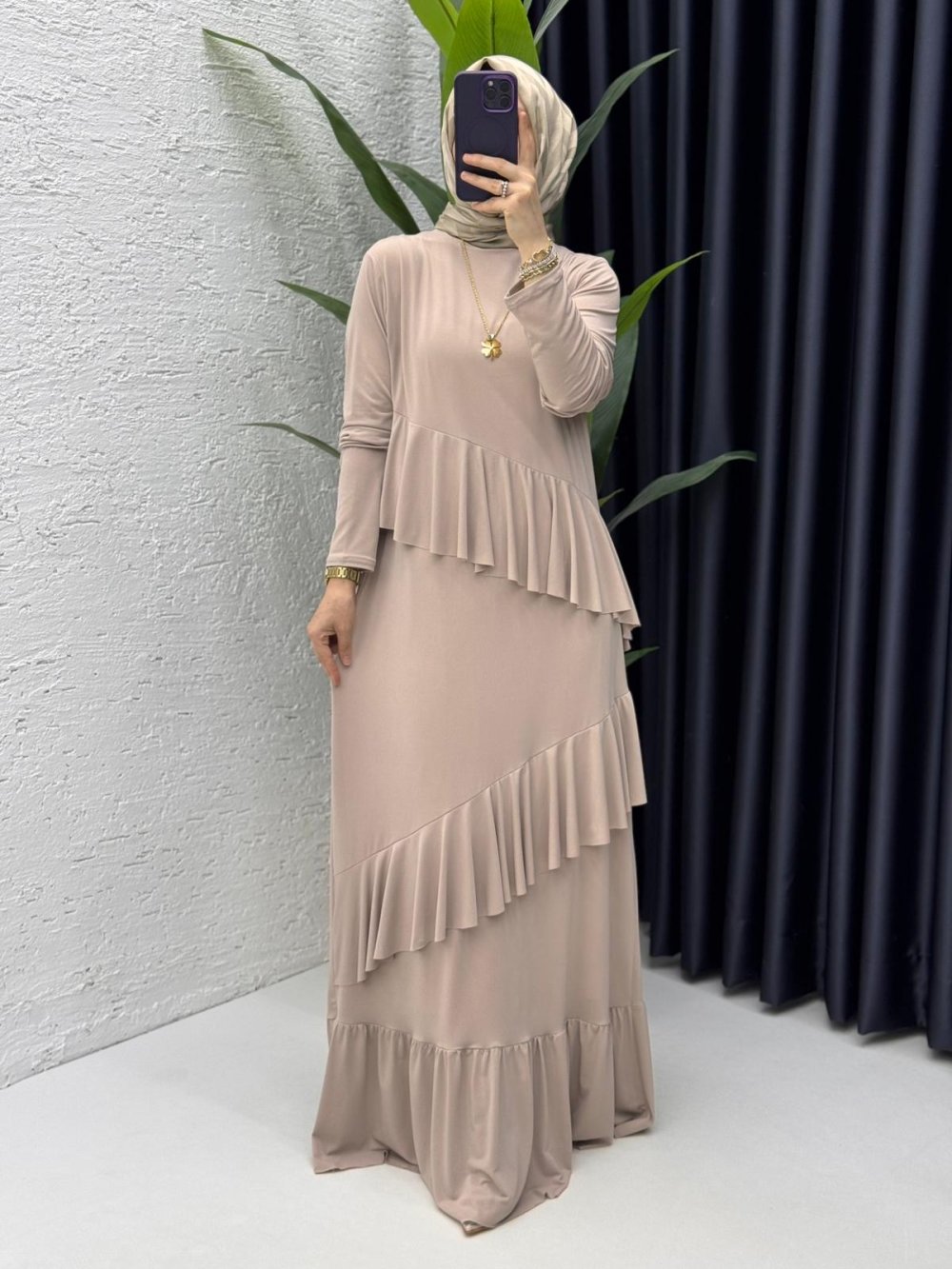 Taş Duru Elbise Tesettür Giyim