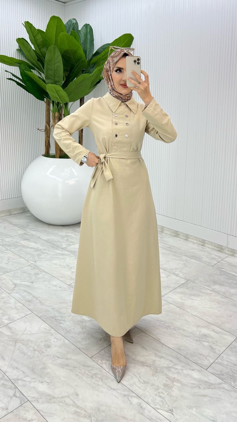 Taş Premıum Roma Elbise Tesettür Giyim