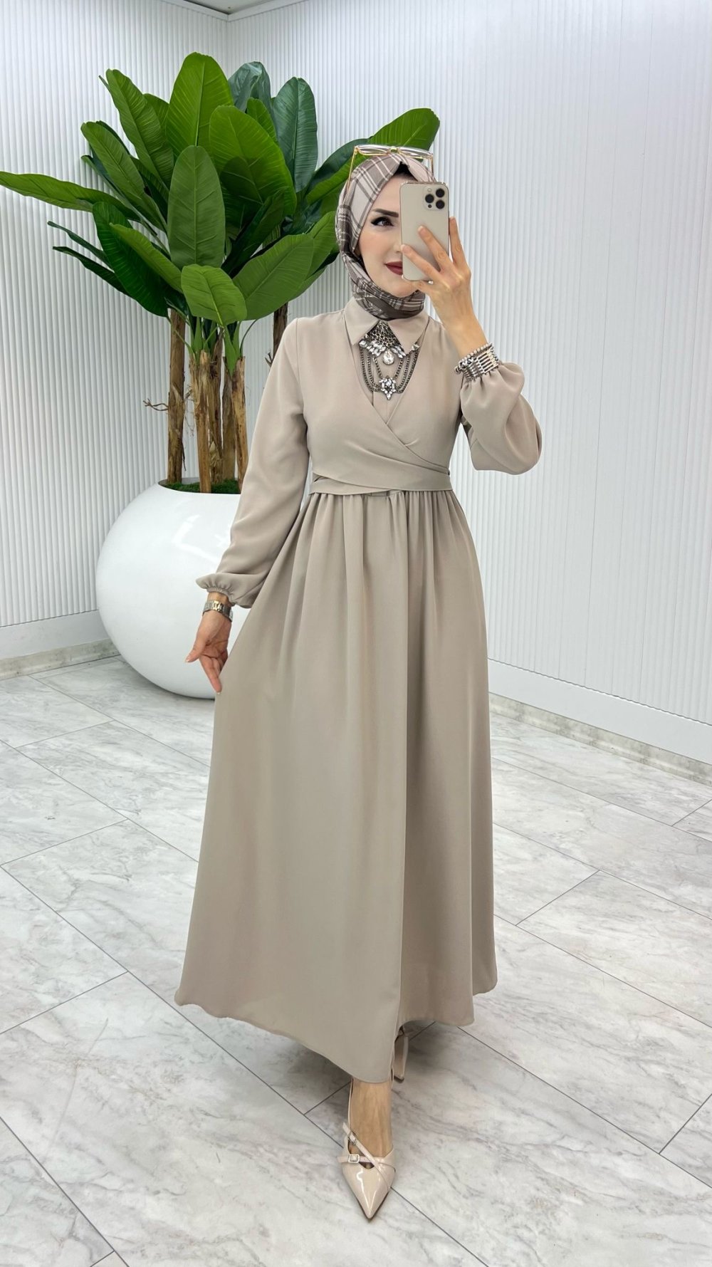 Taş Premıum Dilara Elbise Tesettür Giyim