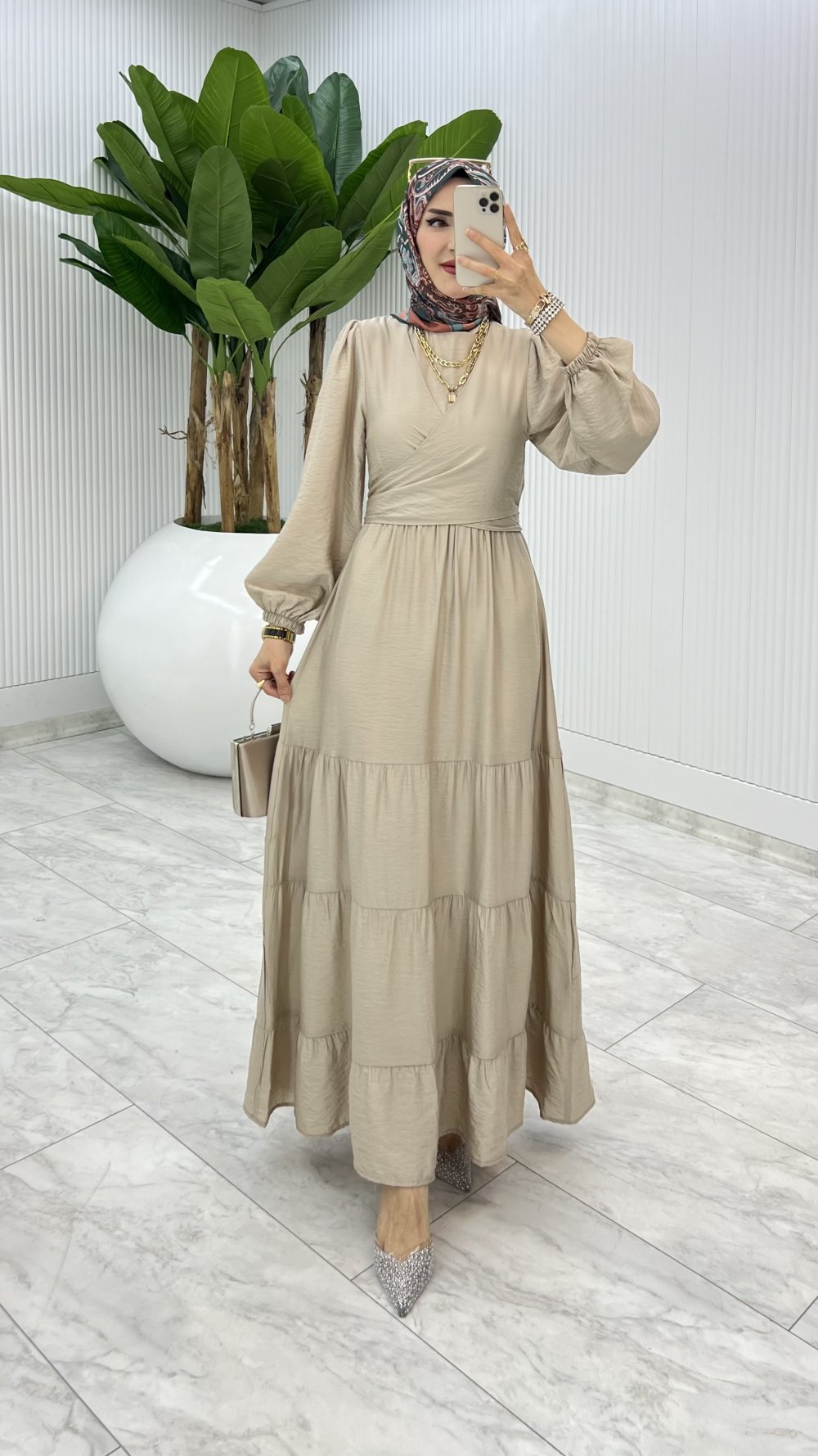 Taş Premıum Leha Elbise Tesettür Giyim