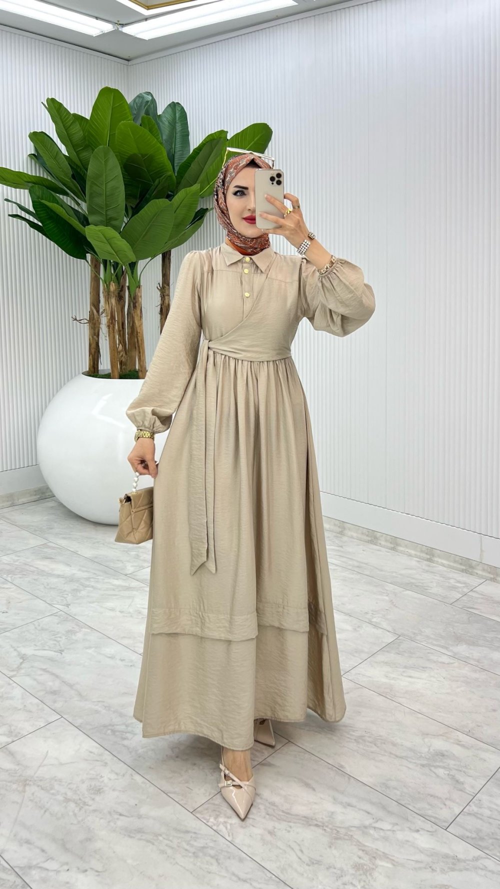 Taş Premium Öznur Elbise Tesettür Giyim