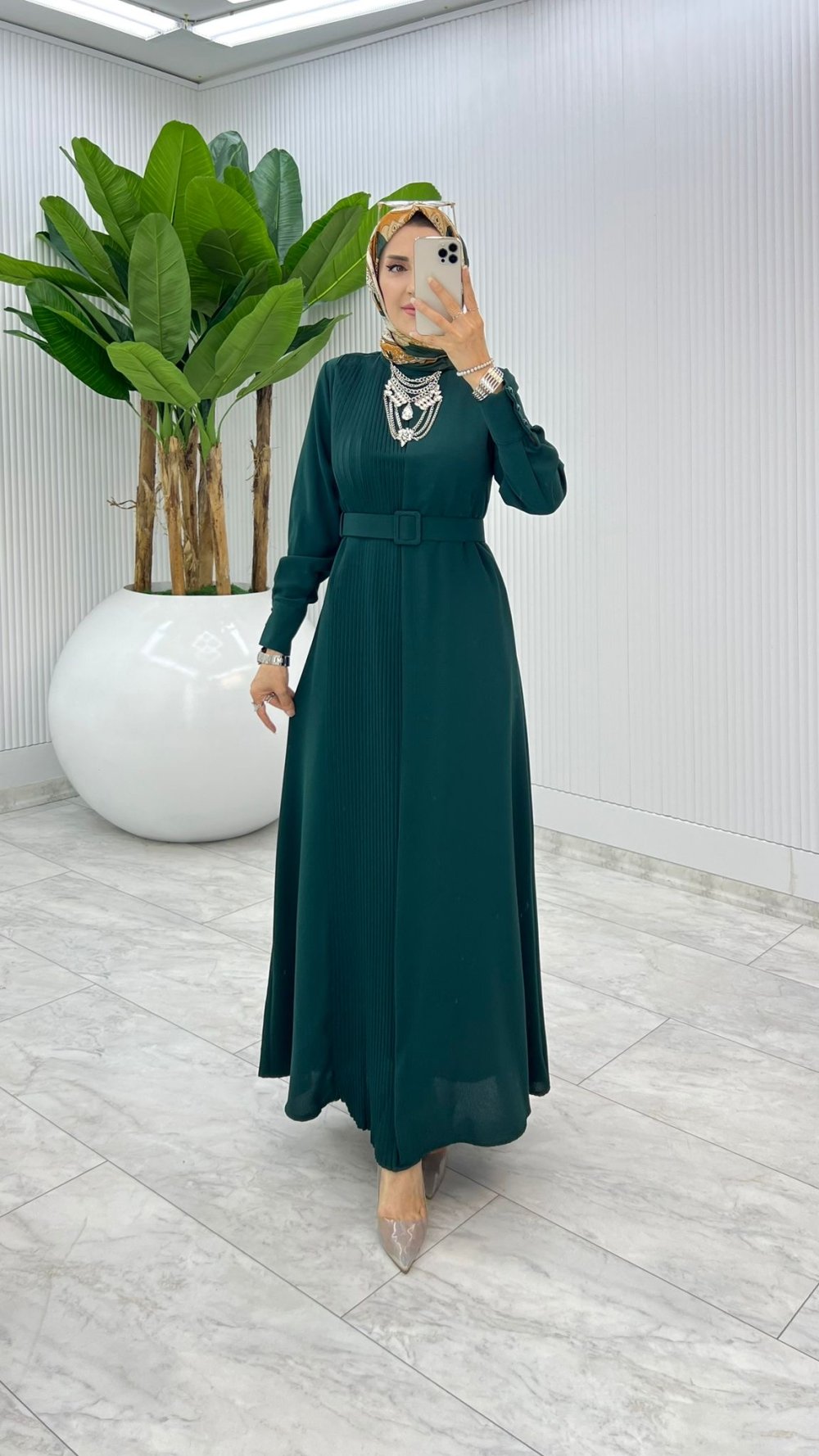Zümrüt Busem Elbise Tesettür Giyim