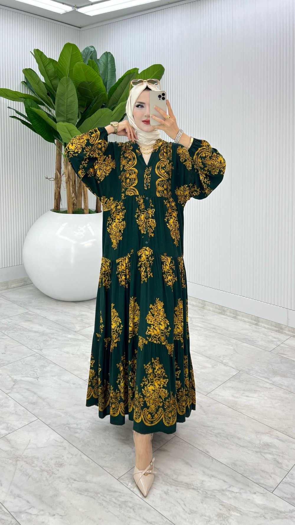 Zümrüt Bahar Elbise Tesettür Giyim