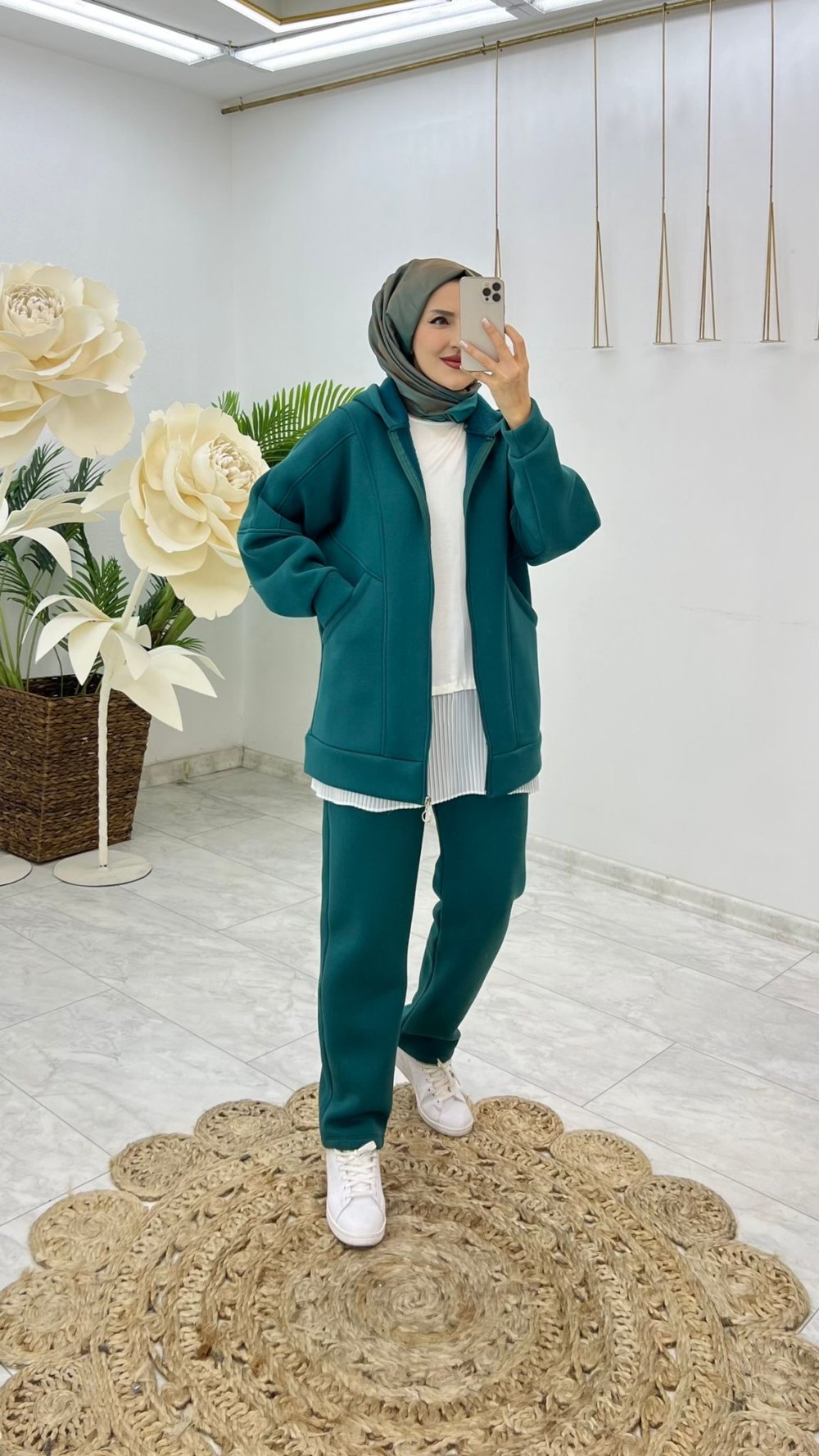 Zümrüt Premium Şardonlu Berra Takım Tesettür Giyim