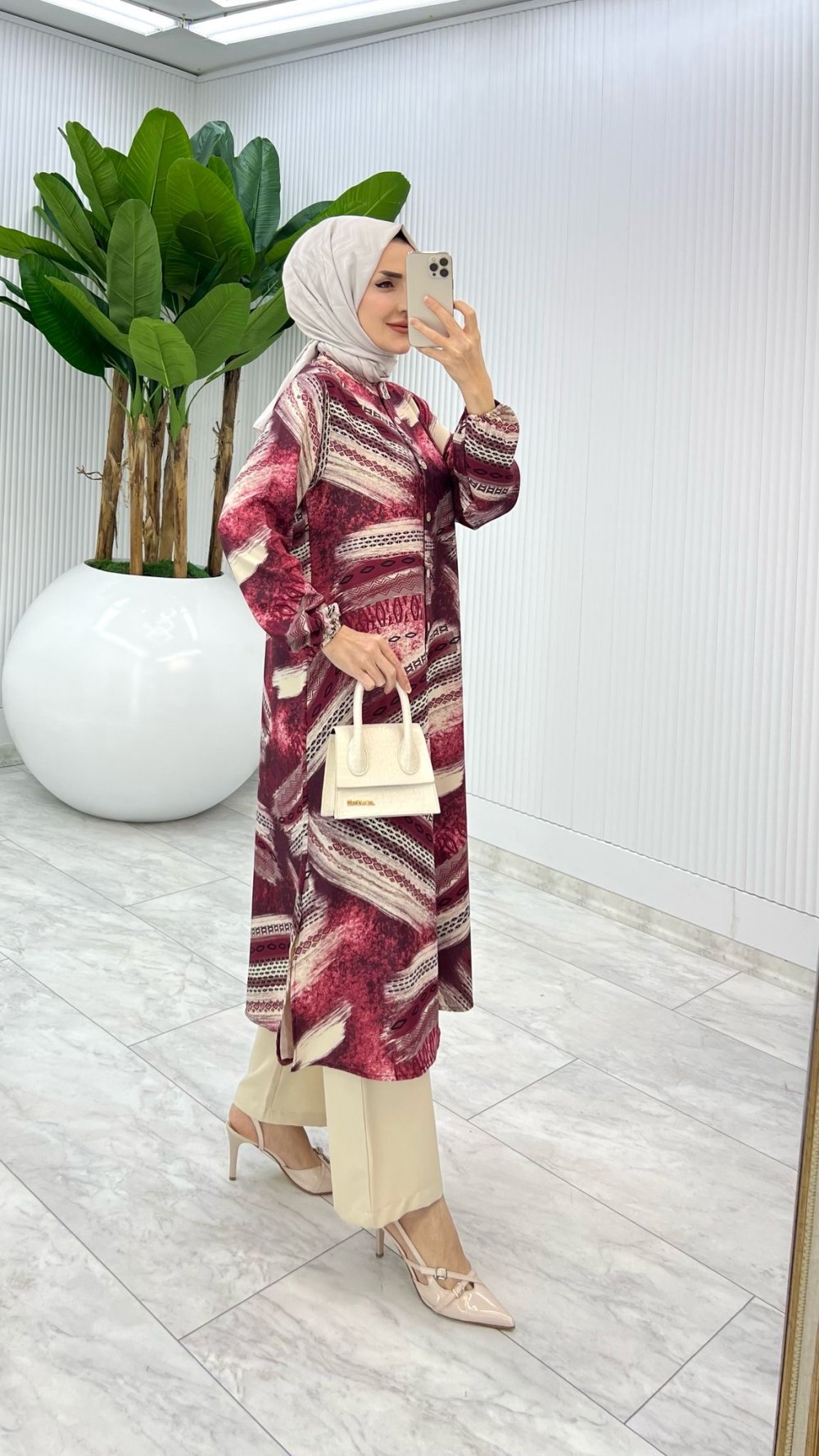 Bordo Şura Takım Tesettür Giyim