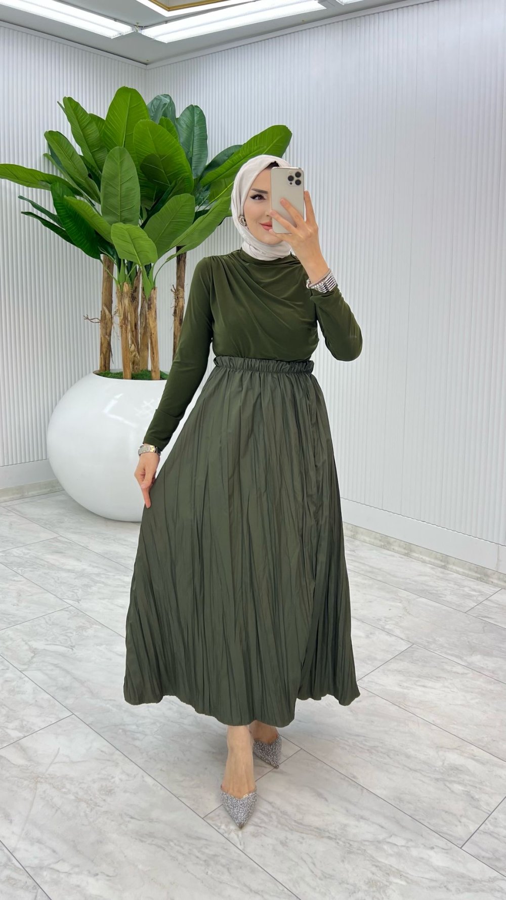 Haki Züleyha Takım Tesettür Giyim