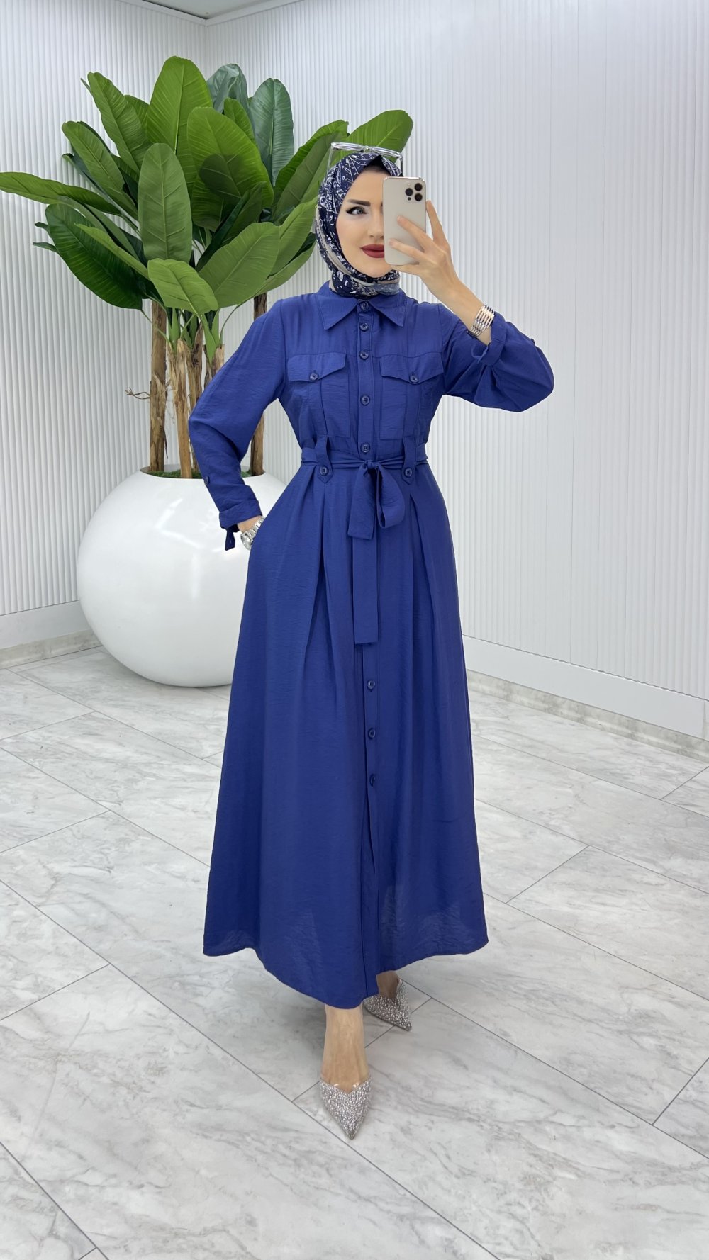 İndigo Ajda Elbise Tesettür Giyim