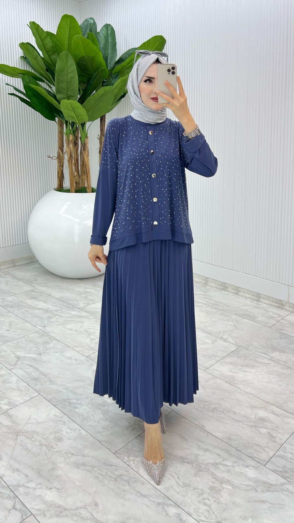 İndigo Hasret Takım Tesettür Giyim