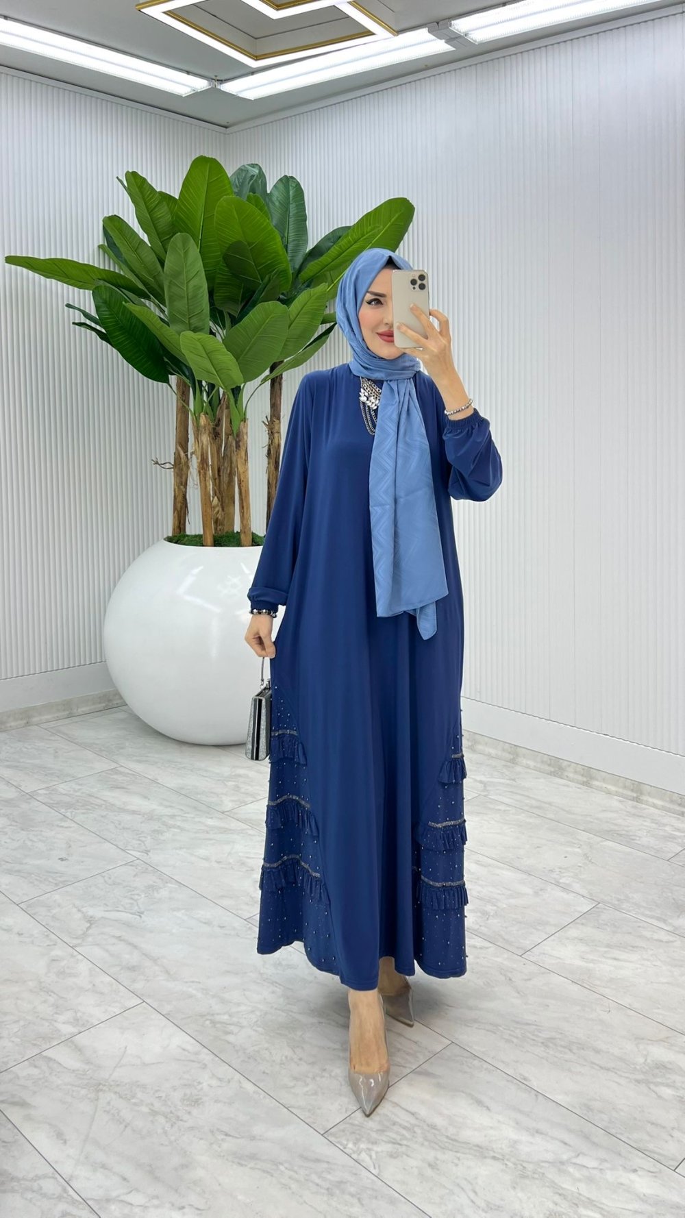 İndigo İsabella Elbise Tesettür Giyim