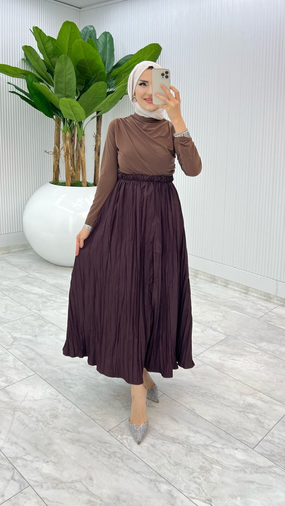 Kahve Züleyha Takım Tesettür Giyim