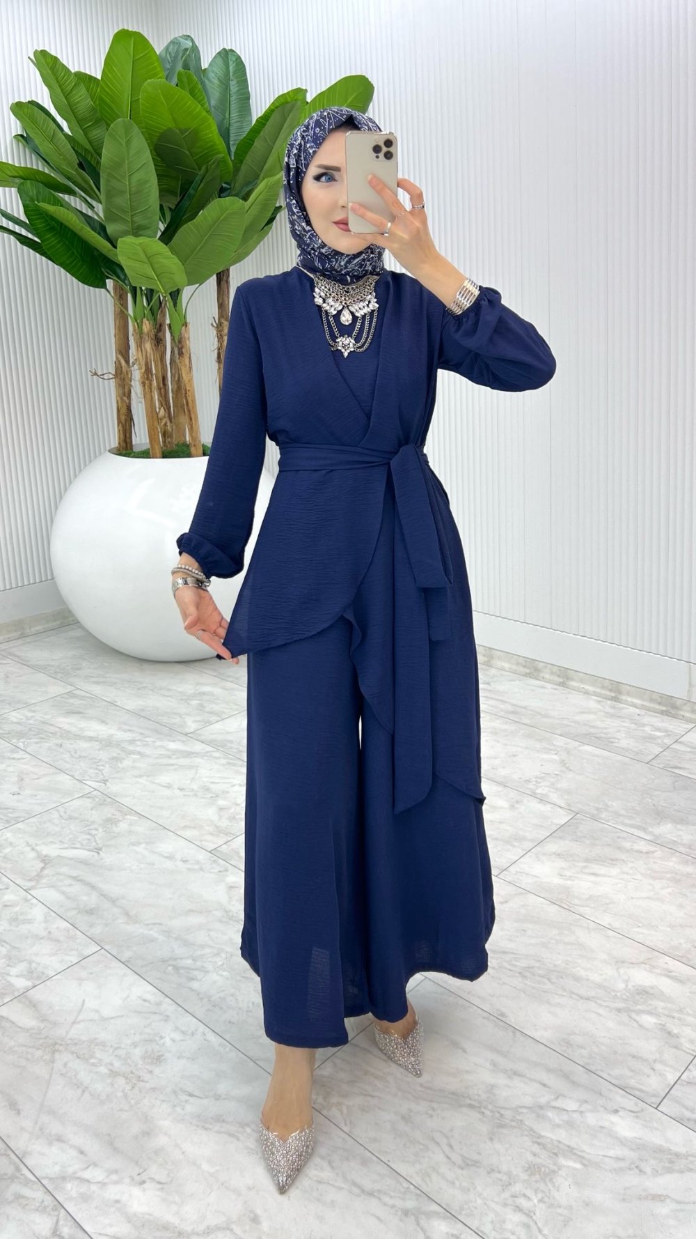 Lacivert Özge Takım Tesettür Giyim