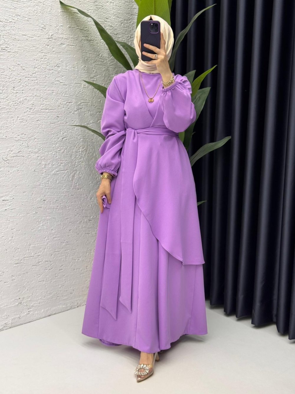 Lila  Hanzade Takım Tesettür Giyim