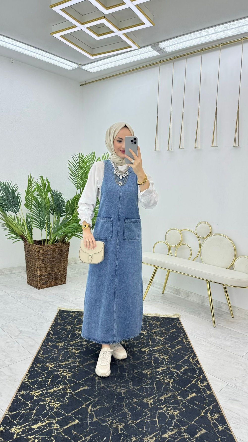 Mavi Kot Jile Çift Cep