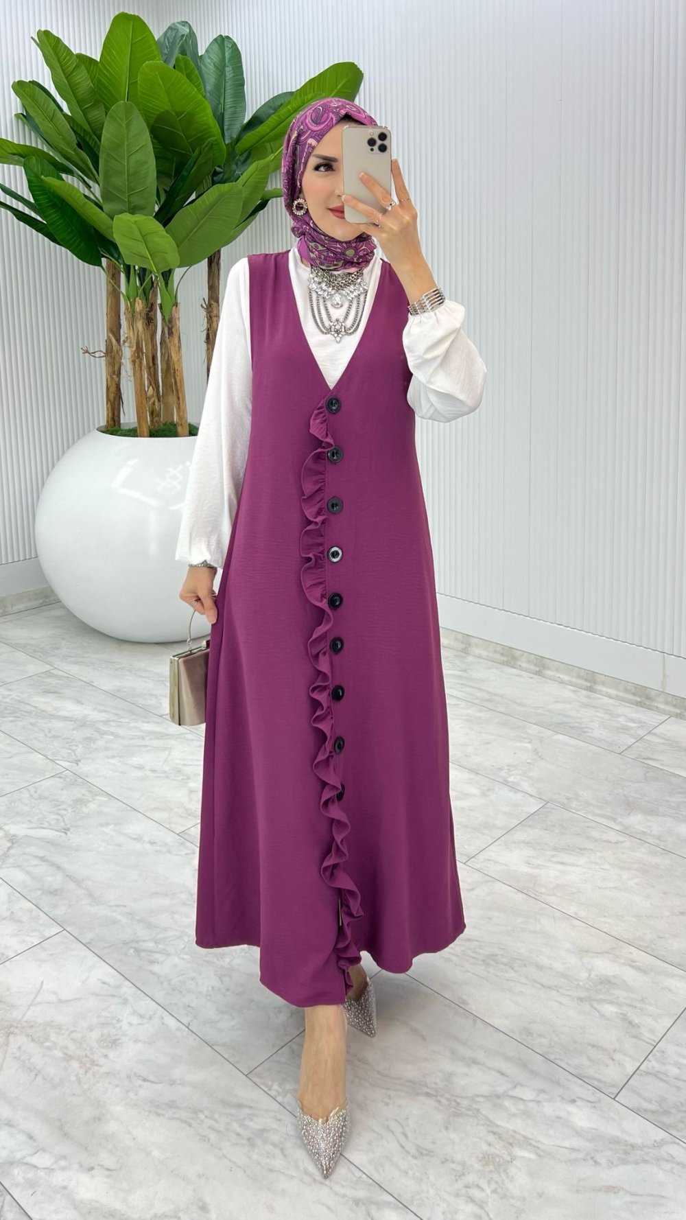 Mürdüm Mahya Sadece Jile Tesettür Giyim