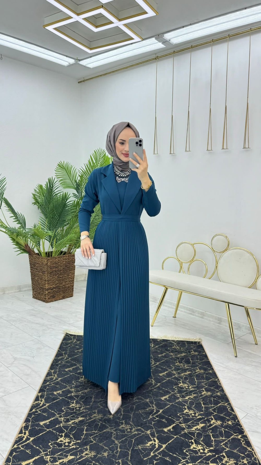 Petrol Seda Tasarım Takım Tesettür Giyim