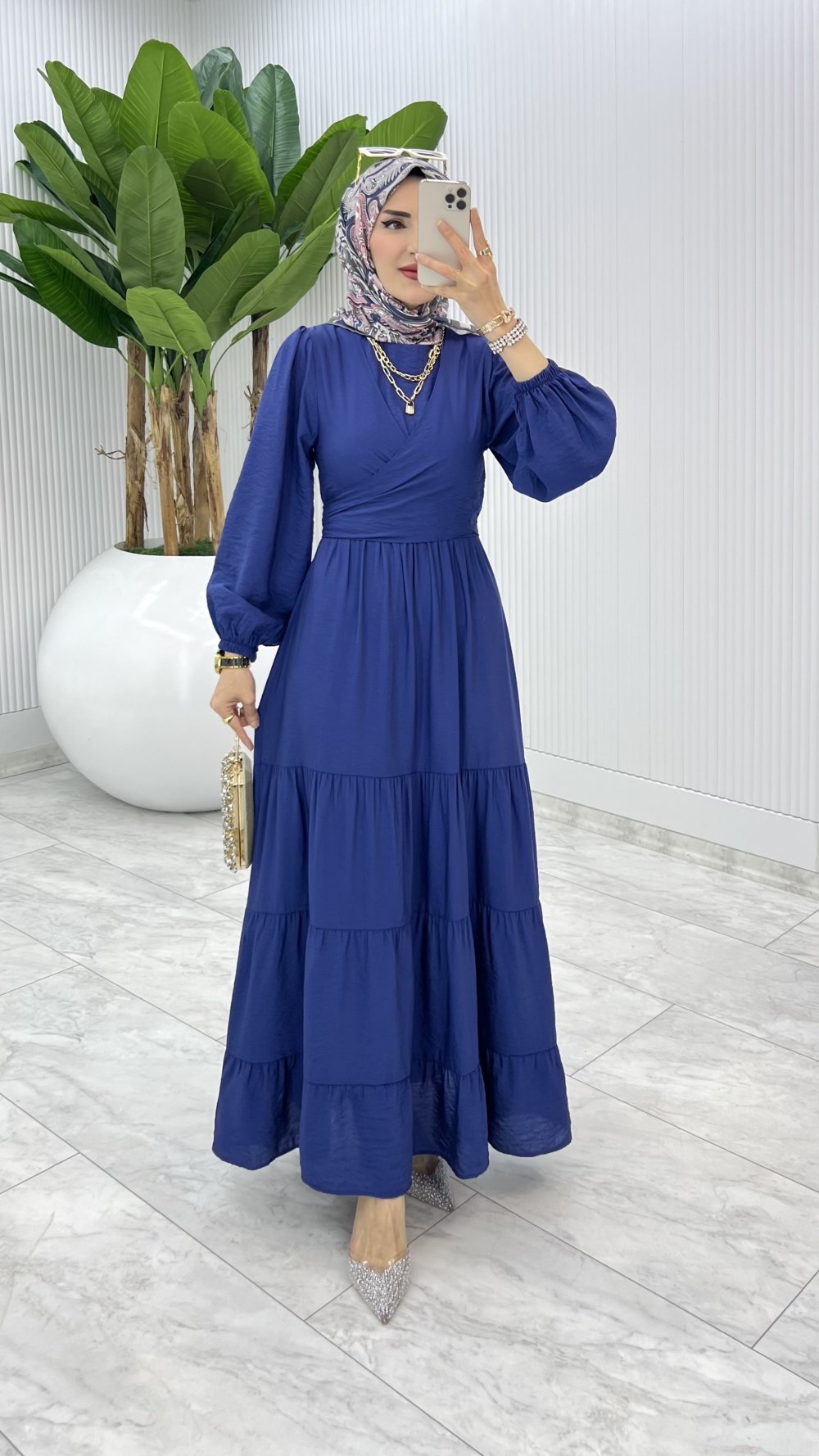 Saks Premıum Leha Elbise Tesettür Giyim