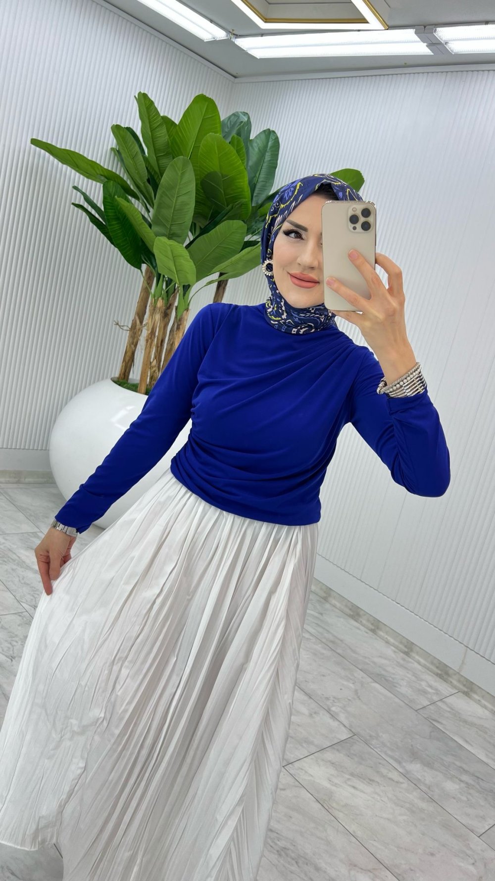 Saks Tek Sadece Etek Tesettür Giyim