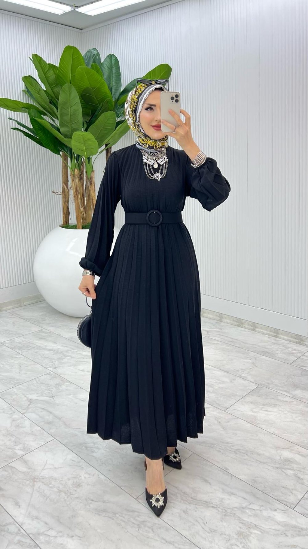 Siyah Deniz Elbise Tesettür Giyim