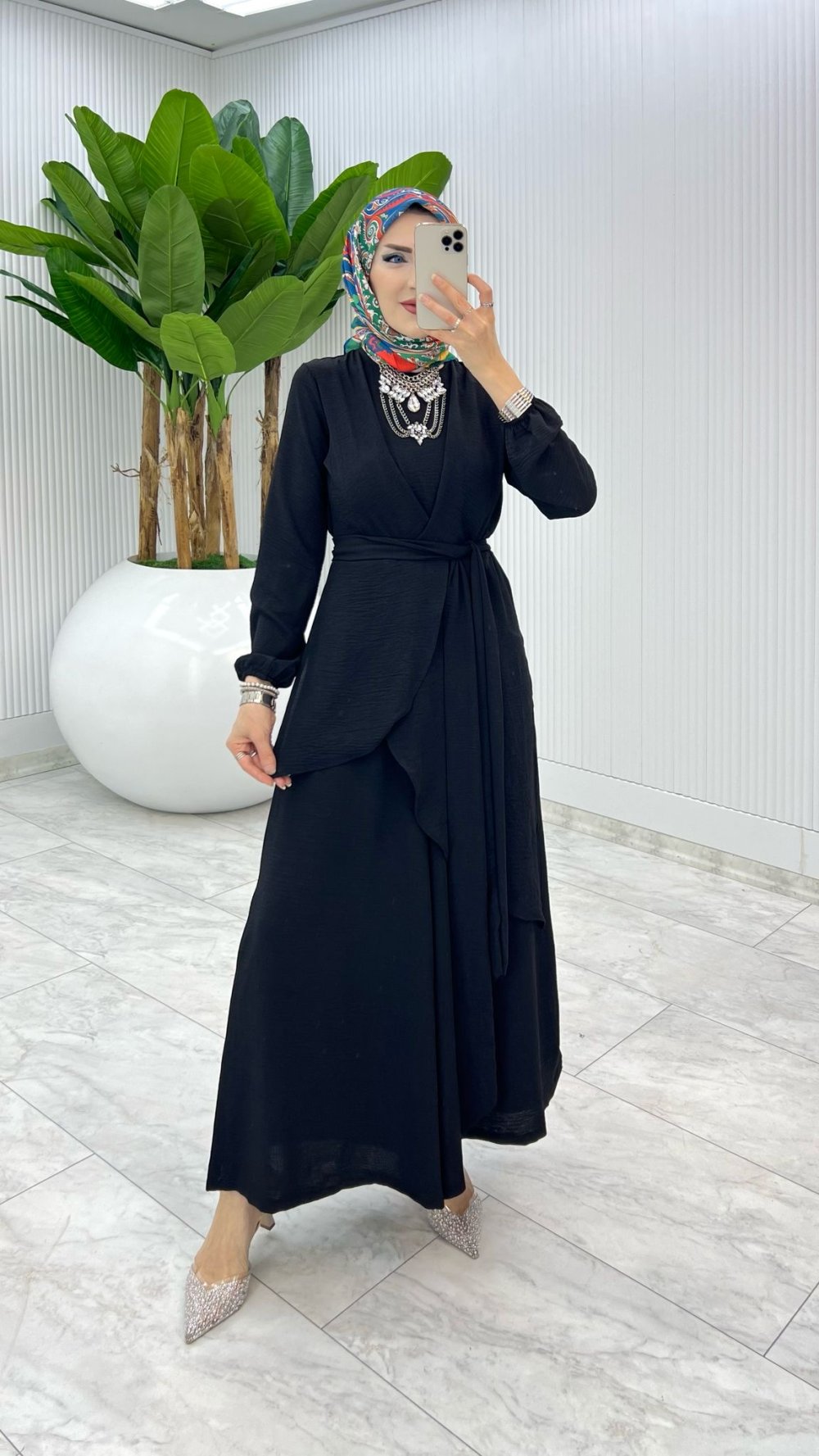 Siyah Özge Takım Tesettür Giyim