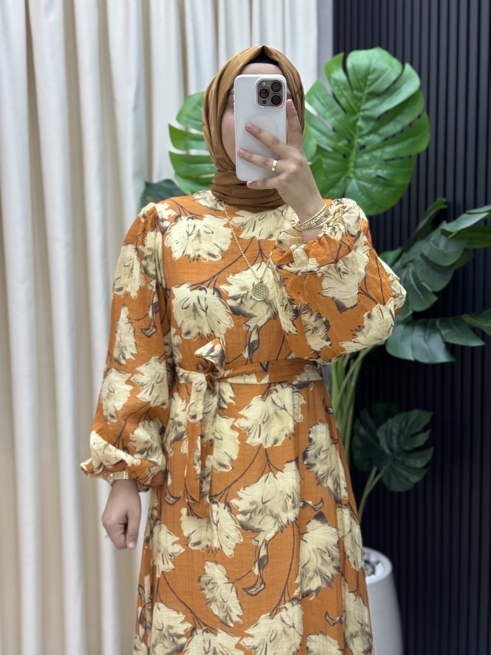 Berfu elbise Turuncu