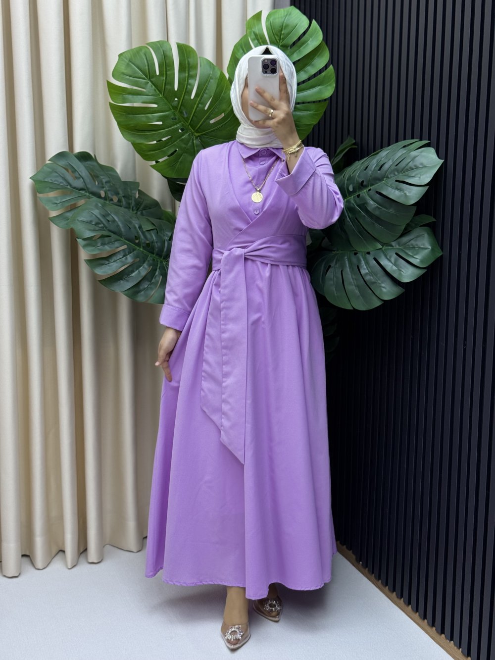 Buğlem elbise Lila