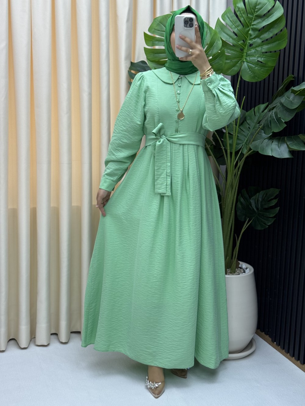 Hale elbise  Yeşil