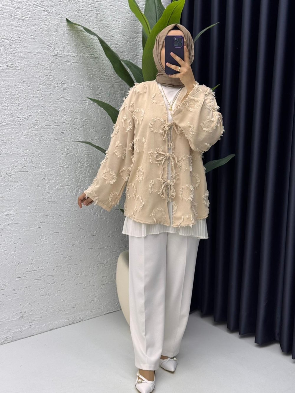 Kelebek kimono Vizon