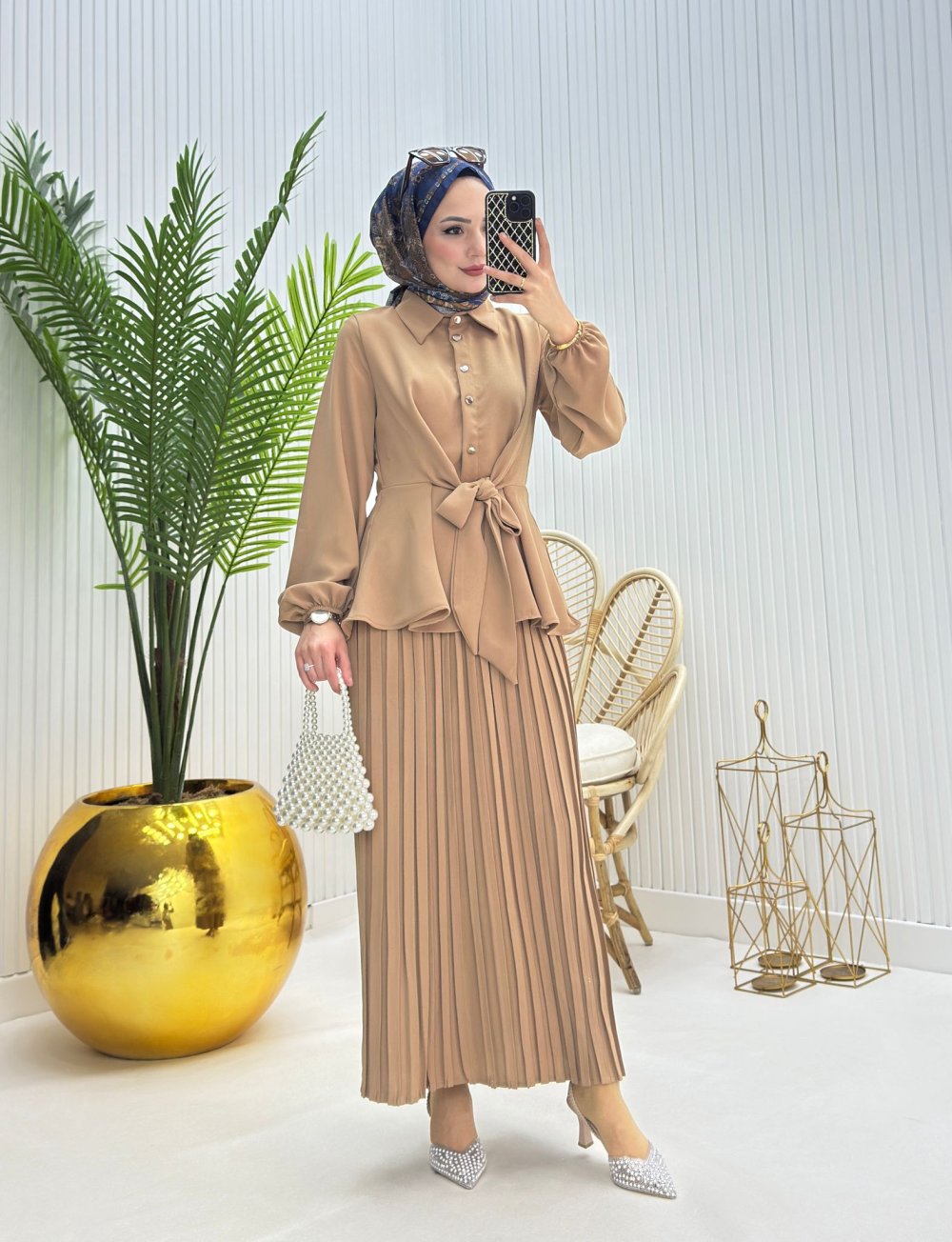 Lal Tesettür Takım Vizon Vizon