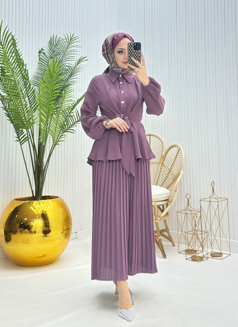 Lal Tesettür Takım Gül Gül