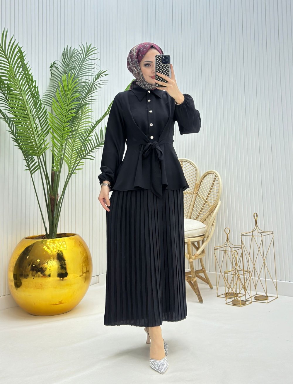 Lal Tesettür Takım Siyah Siyah