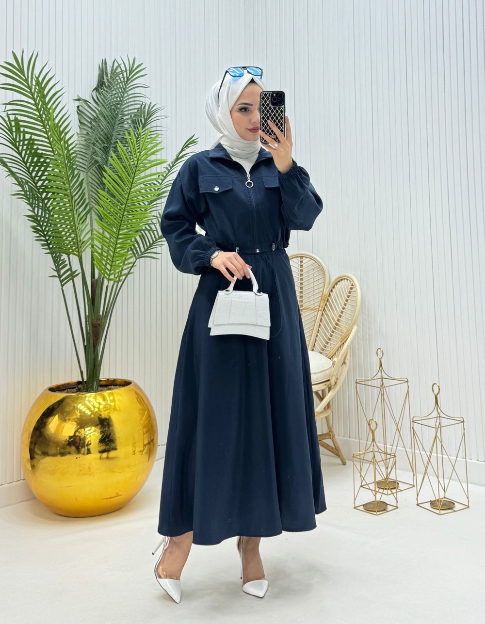 Moss Tesettür Takım Lacivert  Lacivert